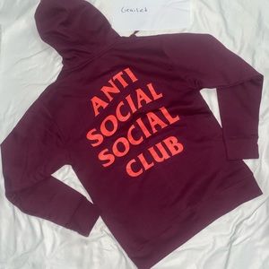 Anti Social Social Club Maroon Classic Hoodie - SS2017